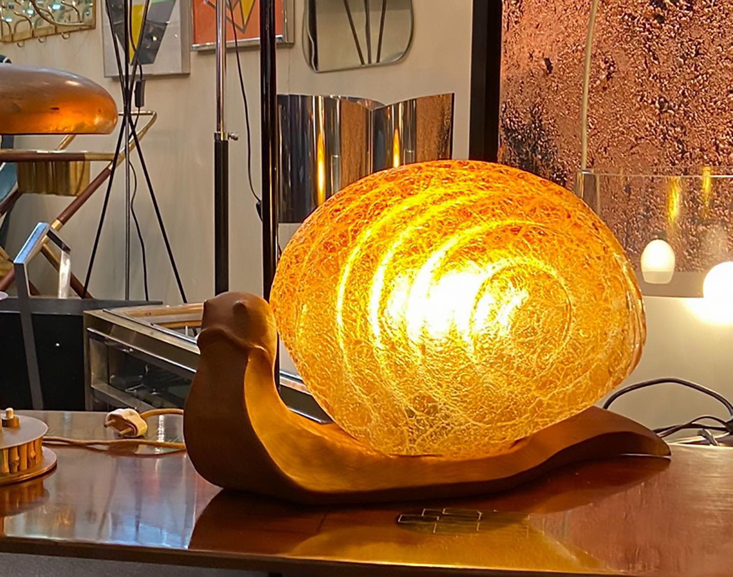 Glass Marzio Cecchi for Dimensione Fuoco Table Lamp