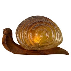 Marzio Cecchi for Studio Most Murano Glass ‘Lumaca’ Snail Lamp, 1969
