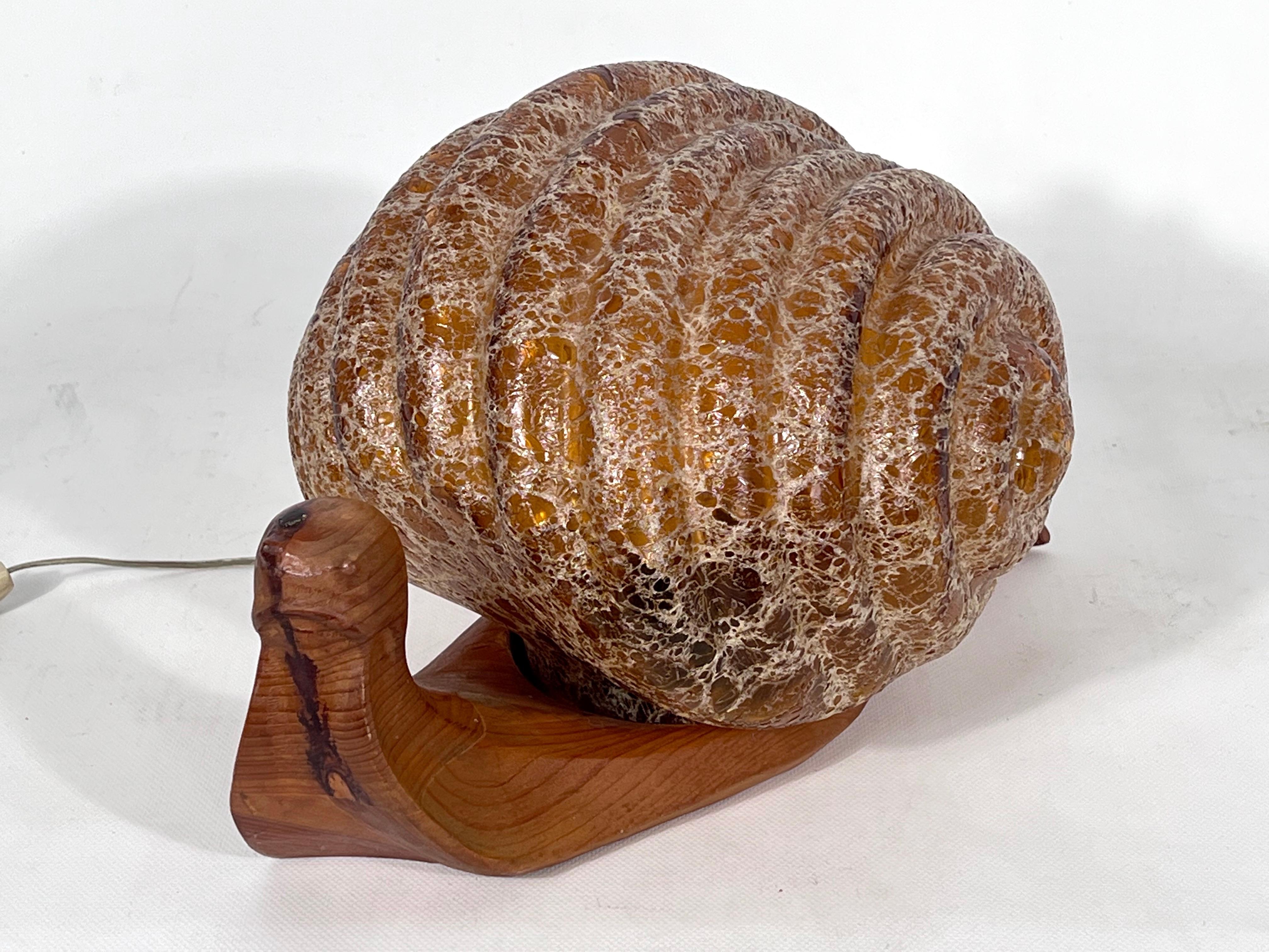 Marzio Cecchi, Lumaca Snail Table Lamp from '69, Signed Limited Edition 1