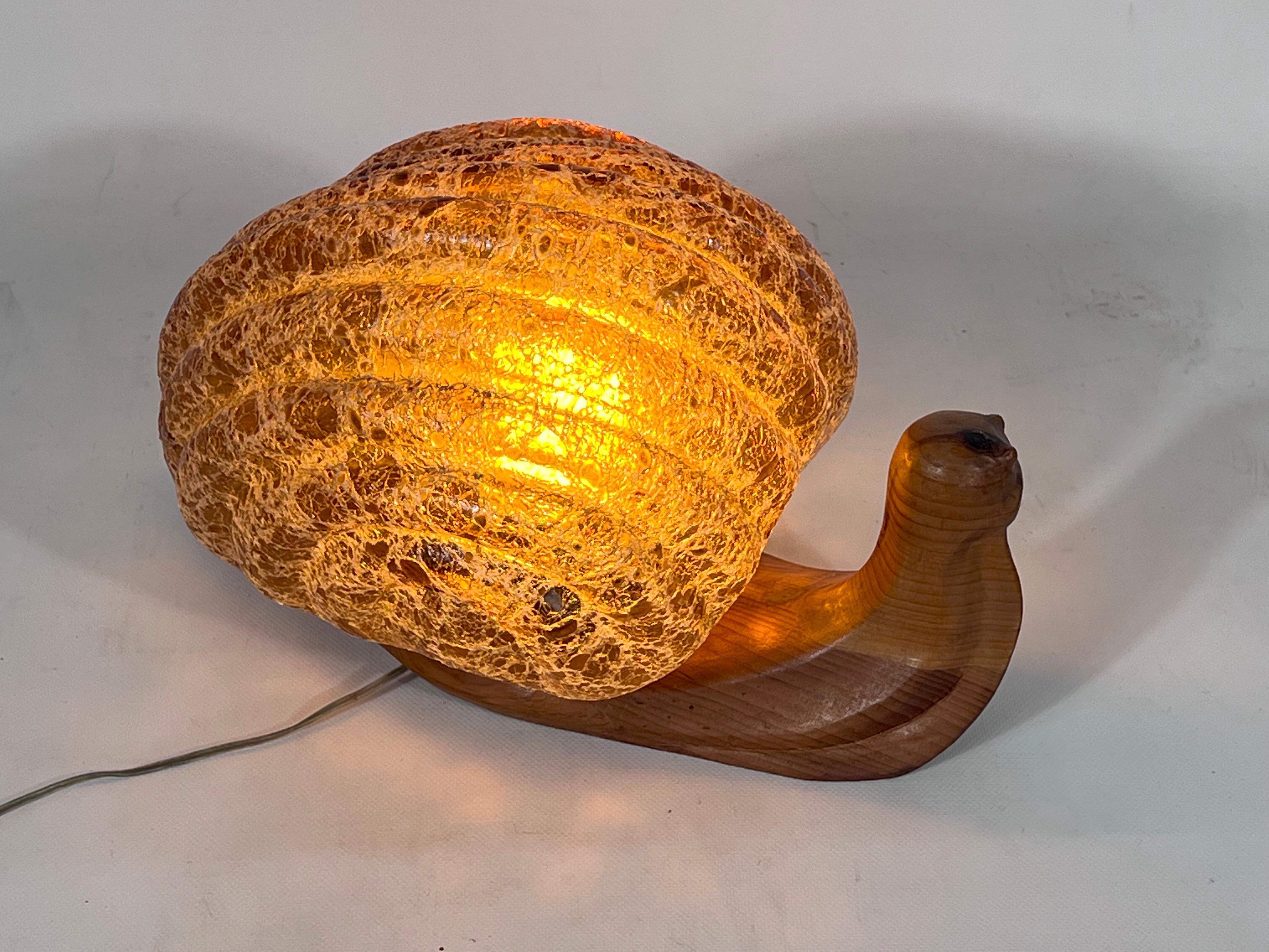 Marzio Cecchi, Lumaca Snail Table Lamp from '69, Signed Limited Edition 3