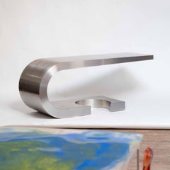 Marzio Cecchi Rare Diapason Stainless Steel desk for Studio Most, 1968