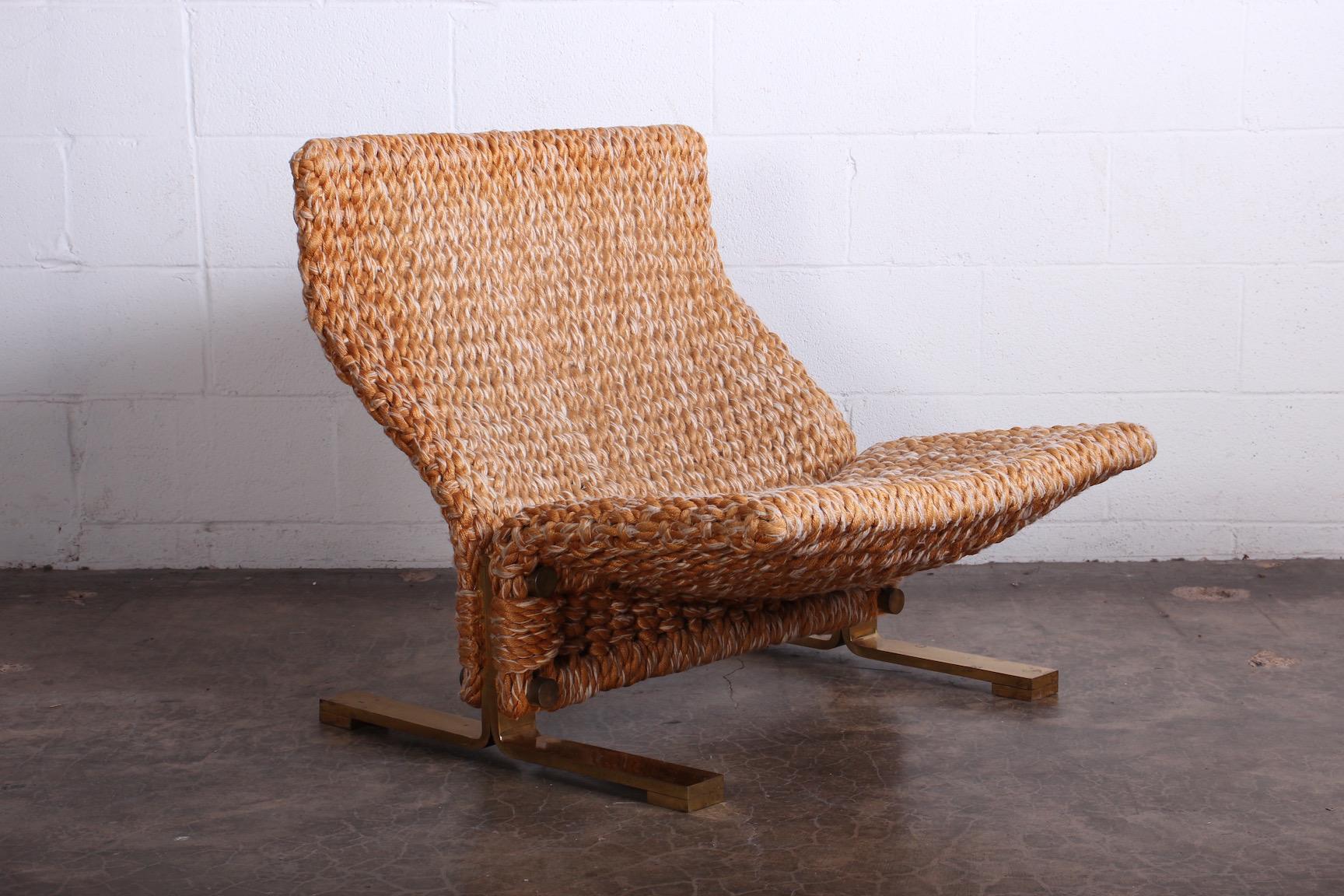 Marzio Cecchi Rope Lounge Chair In Good Condition In Dallas, TX