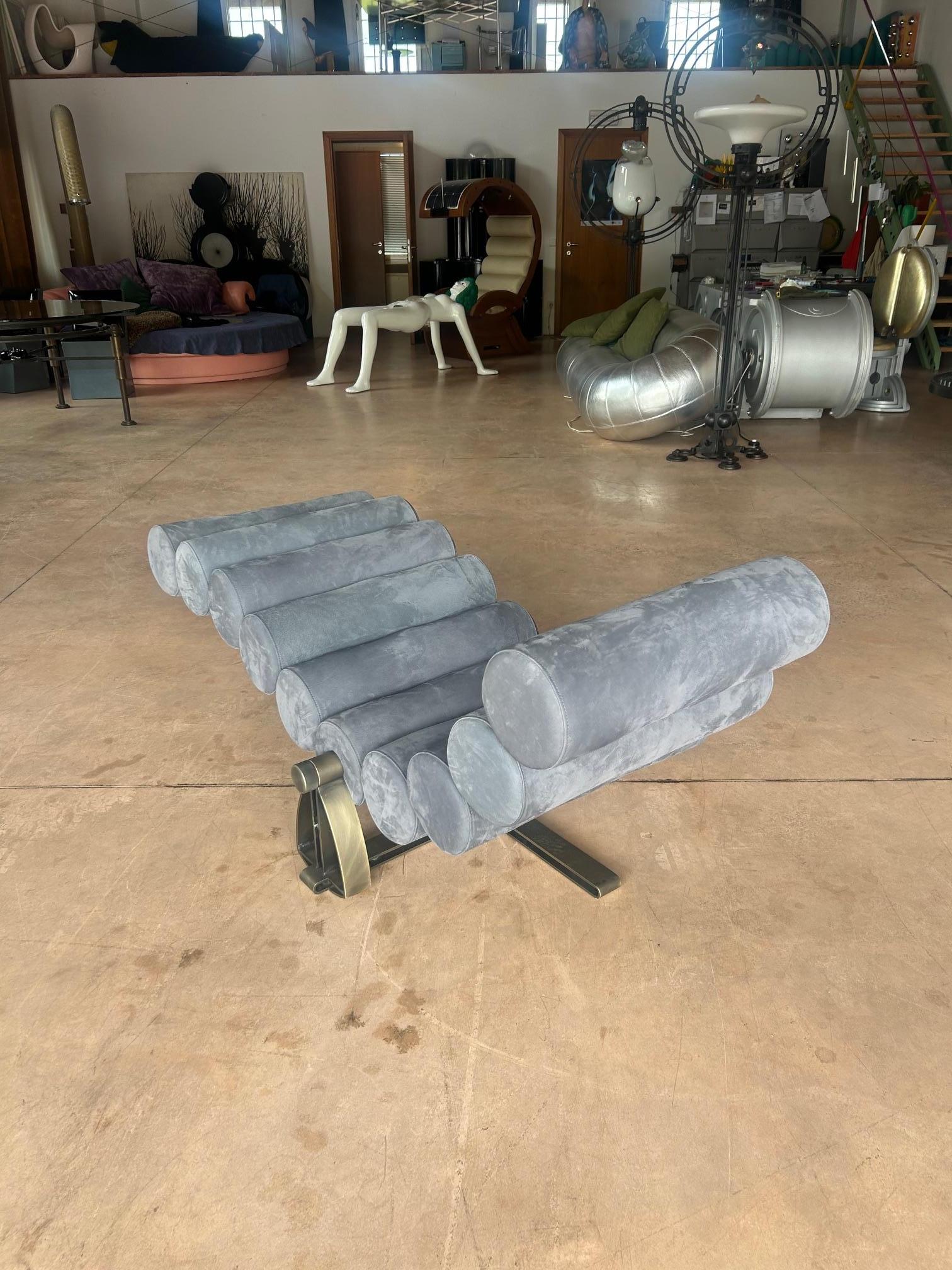 Mid-Century Modern Chaise longue à bascule Marzio Cecchi, 1975 en vente