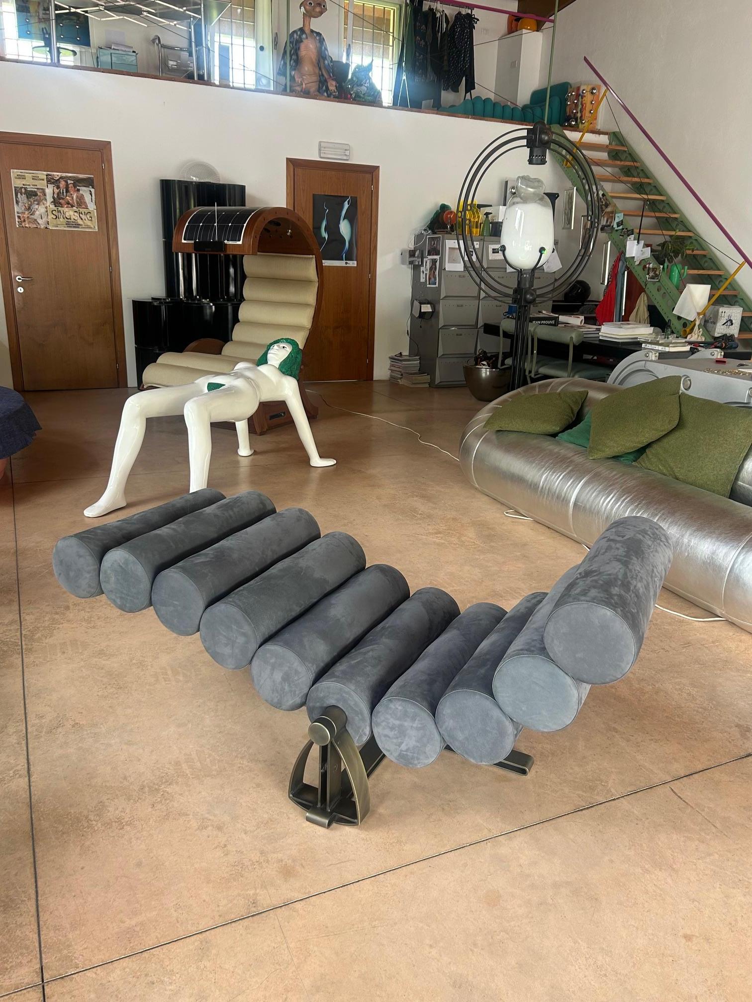 Chaise longue à bascule Marzio Cecchi, 1975 Bon état - En vente à Padova, IT