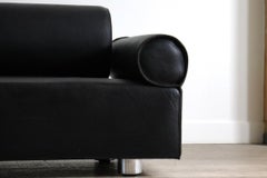 Marzio Cecchi sofa daybed in buffalo leather, Italy 1970s