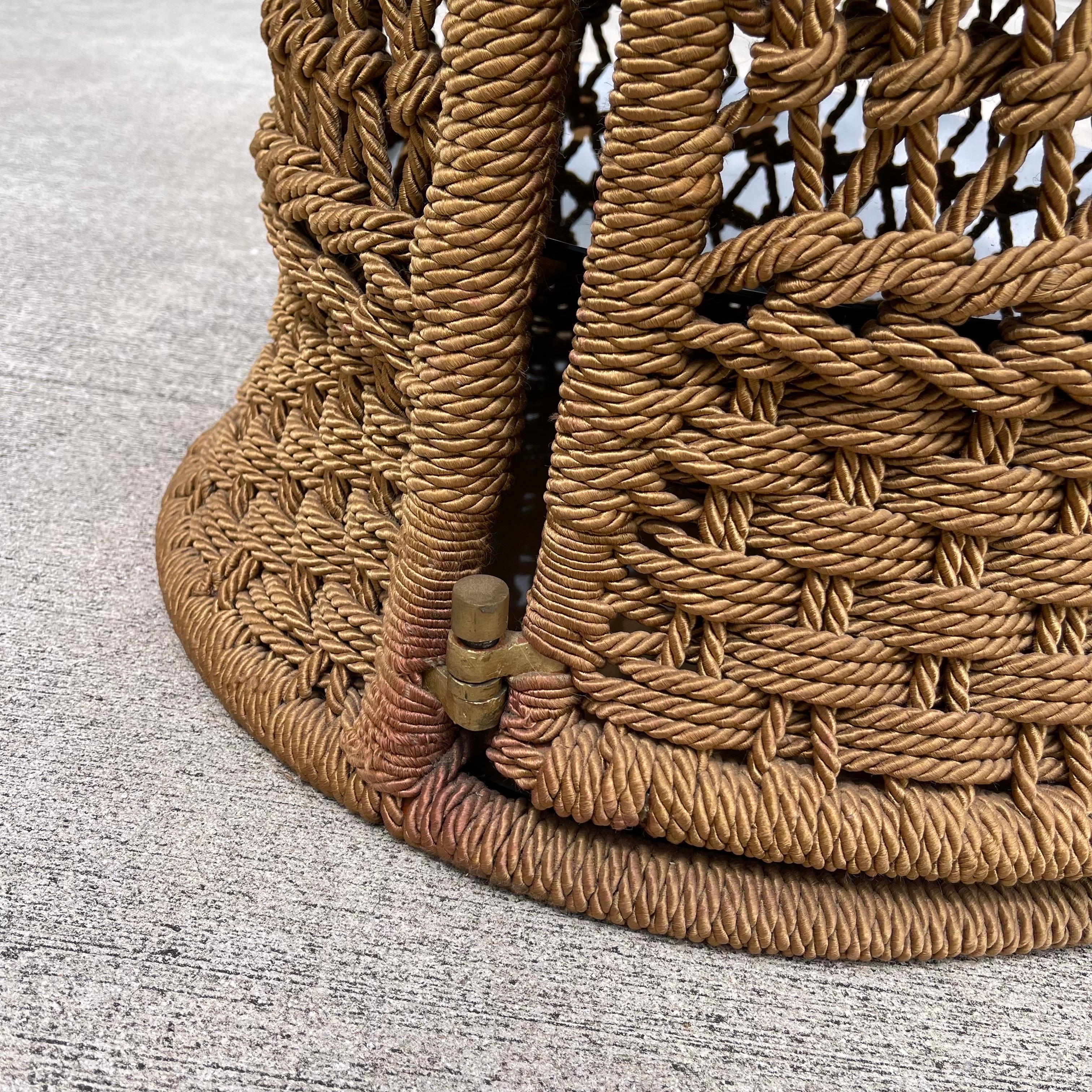 Marzio Cecchi Studio Most Rope Travertine Top Side Tables or Nightstands, a Pair en vente 9