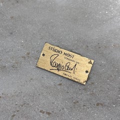 Marzio Cecchi Studio Most Rope Travertine Top Side Tables or Nightstands, a Pair