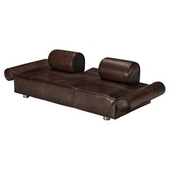 Retro Marzio Cecchi Transformable Sofa in Buffalo Leather 