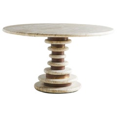 Marzio Cecchi Travertine Dining Table