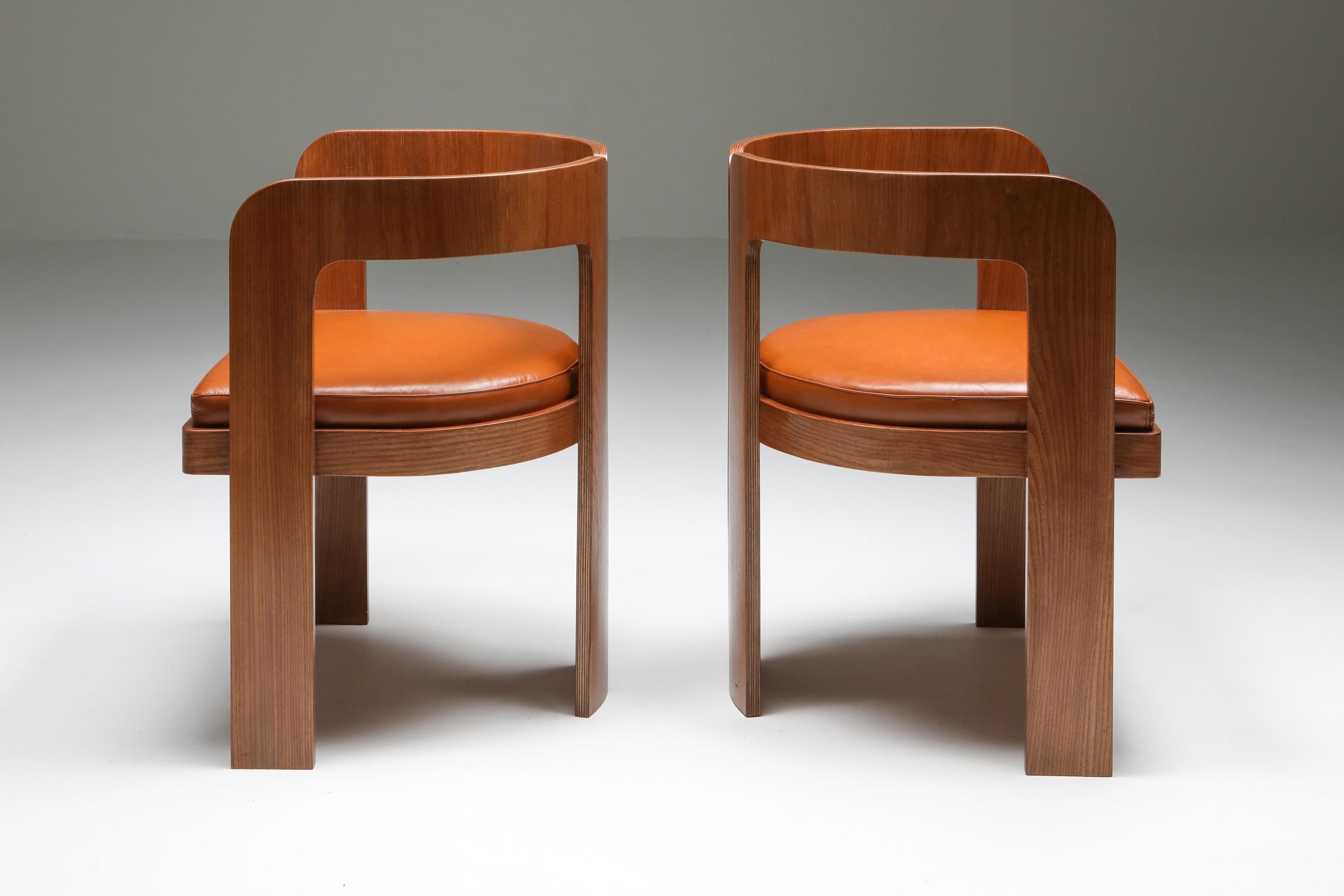 Italian Marzio Cecchi Dining Chairs, Set of Six