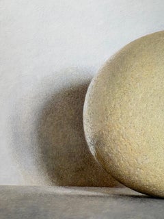 Still Life with Egg - Contemporary Minimalism in Soft Gray Tones