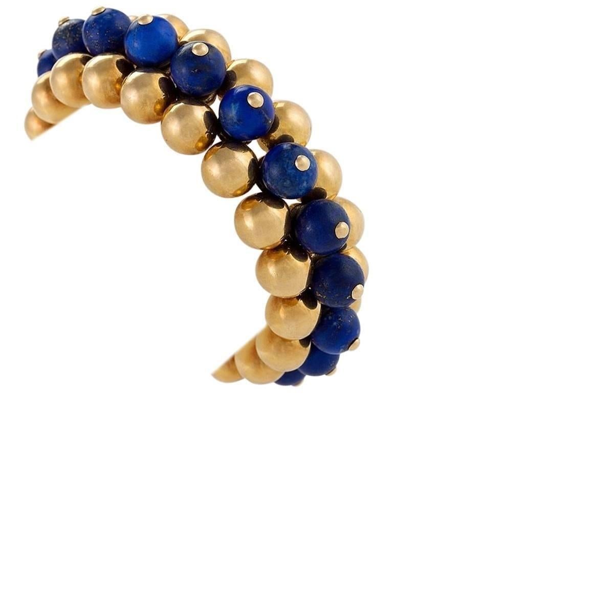 Marzo Paris Lapis Lazuli Bead Bracelet  1