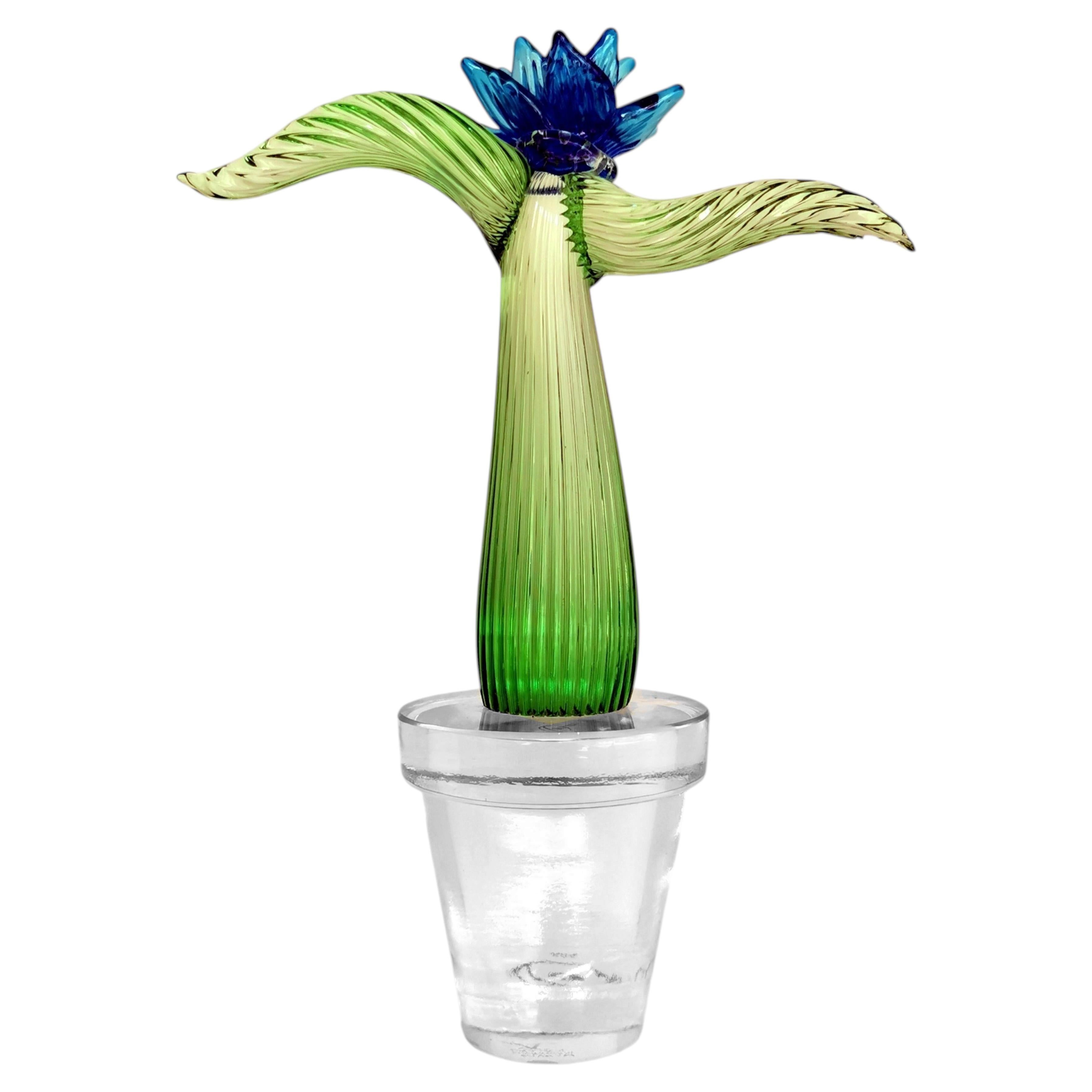 Marta Marzotto designs Formia Venice 90s, plante succulente en verre édition limitée en vente