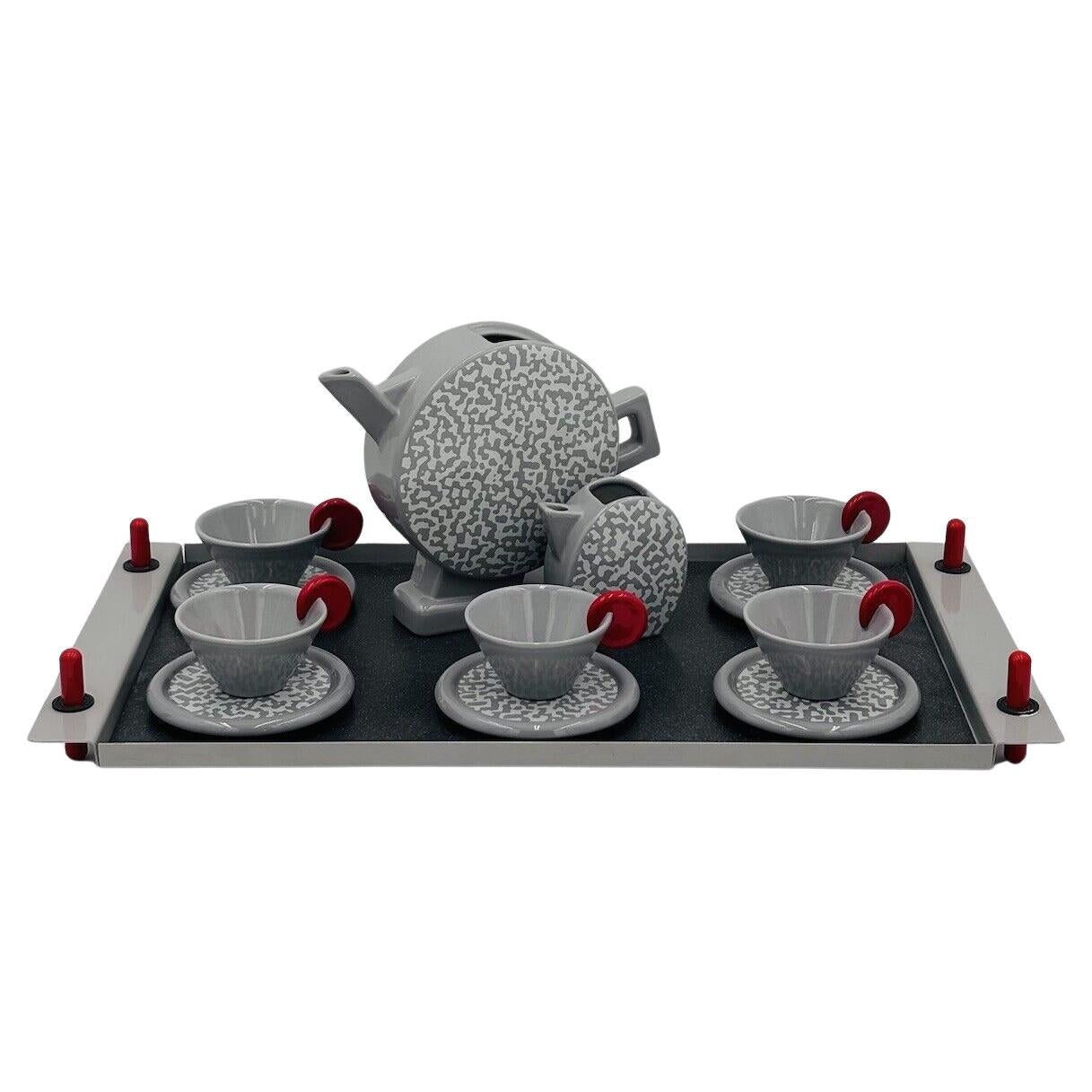 Mas Ceramics Memphis Design Coffee Set Postmodern 80s For Sale at 1stDibs