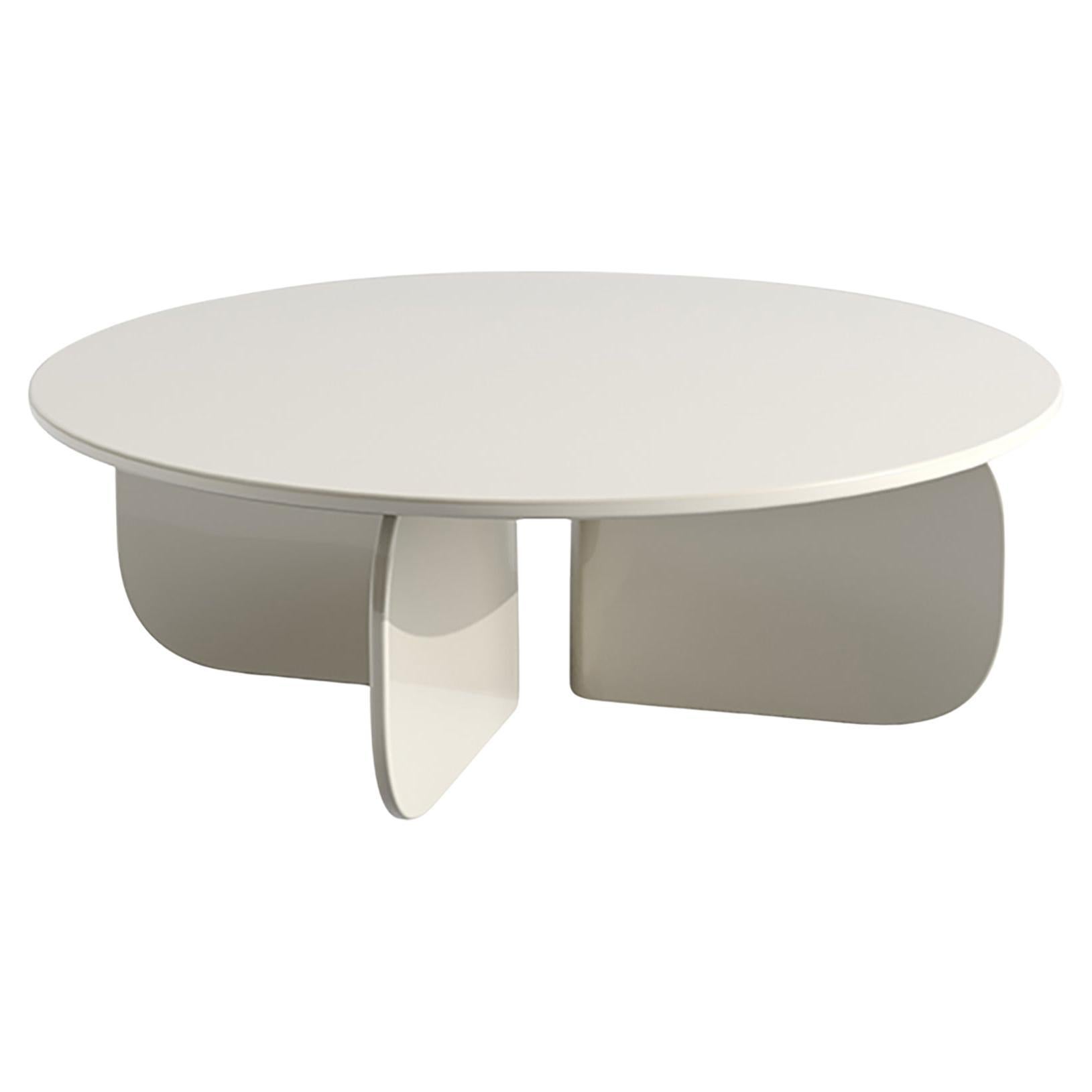 Tavolino Mas laccato lucido beige di Hermhaus