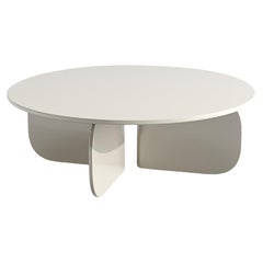 Mas Coffee Table Beige Glossy Lacquered by Hermhaus