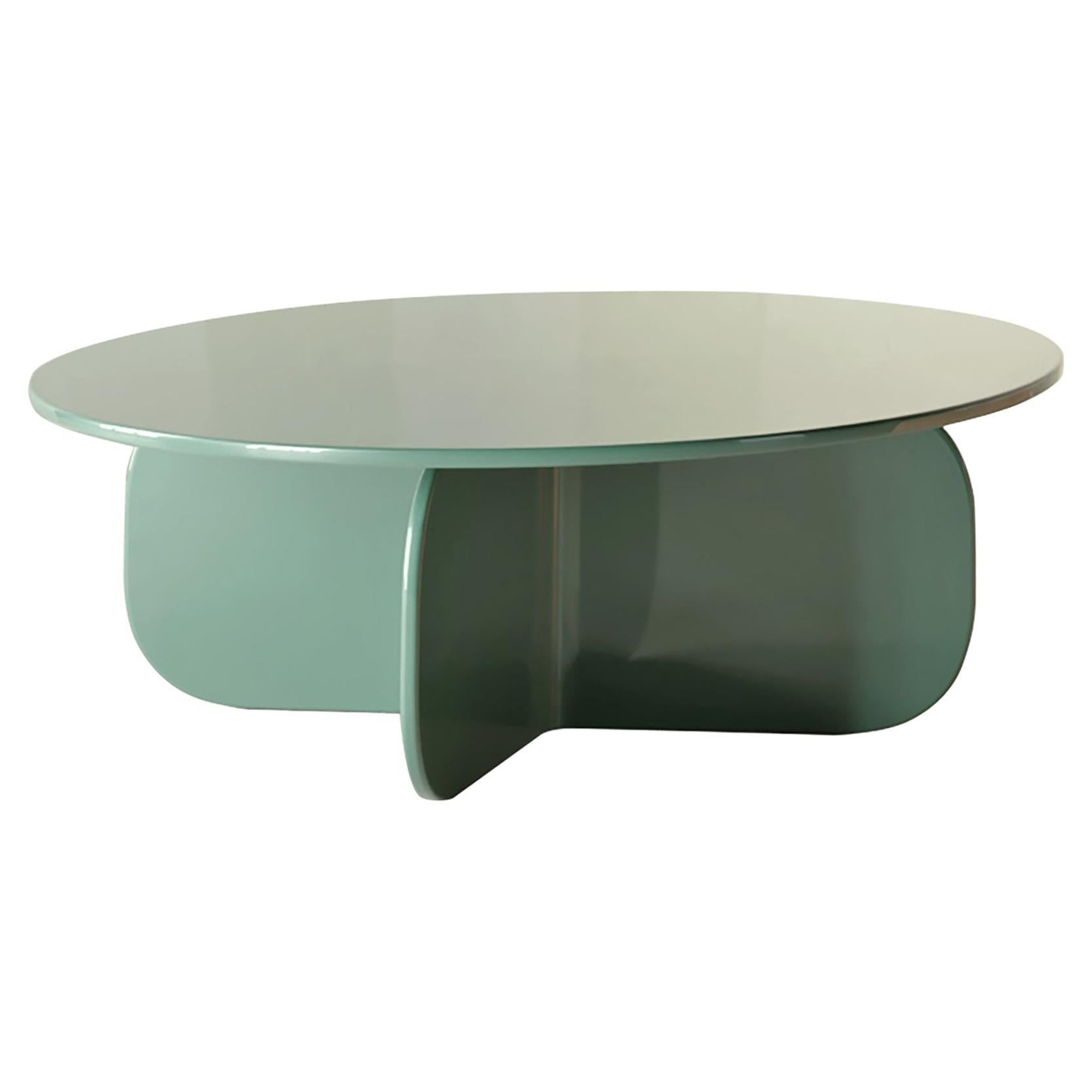 Tavolino Mas laccato lucido verde di Hermhaus in vendita