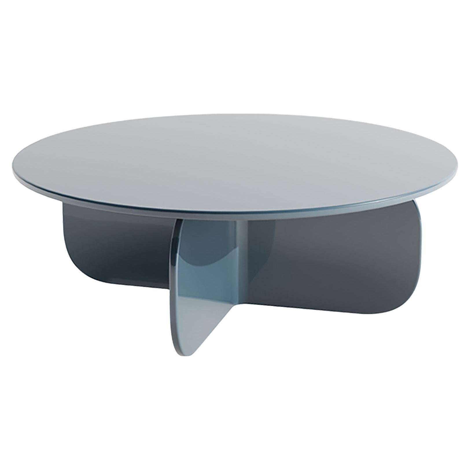 Mas Coffee Table Indigo Blue Glossy Lacquered by Hermhaus