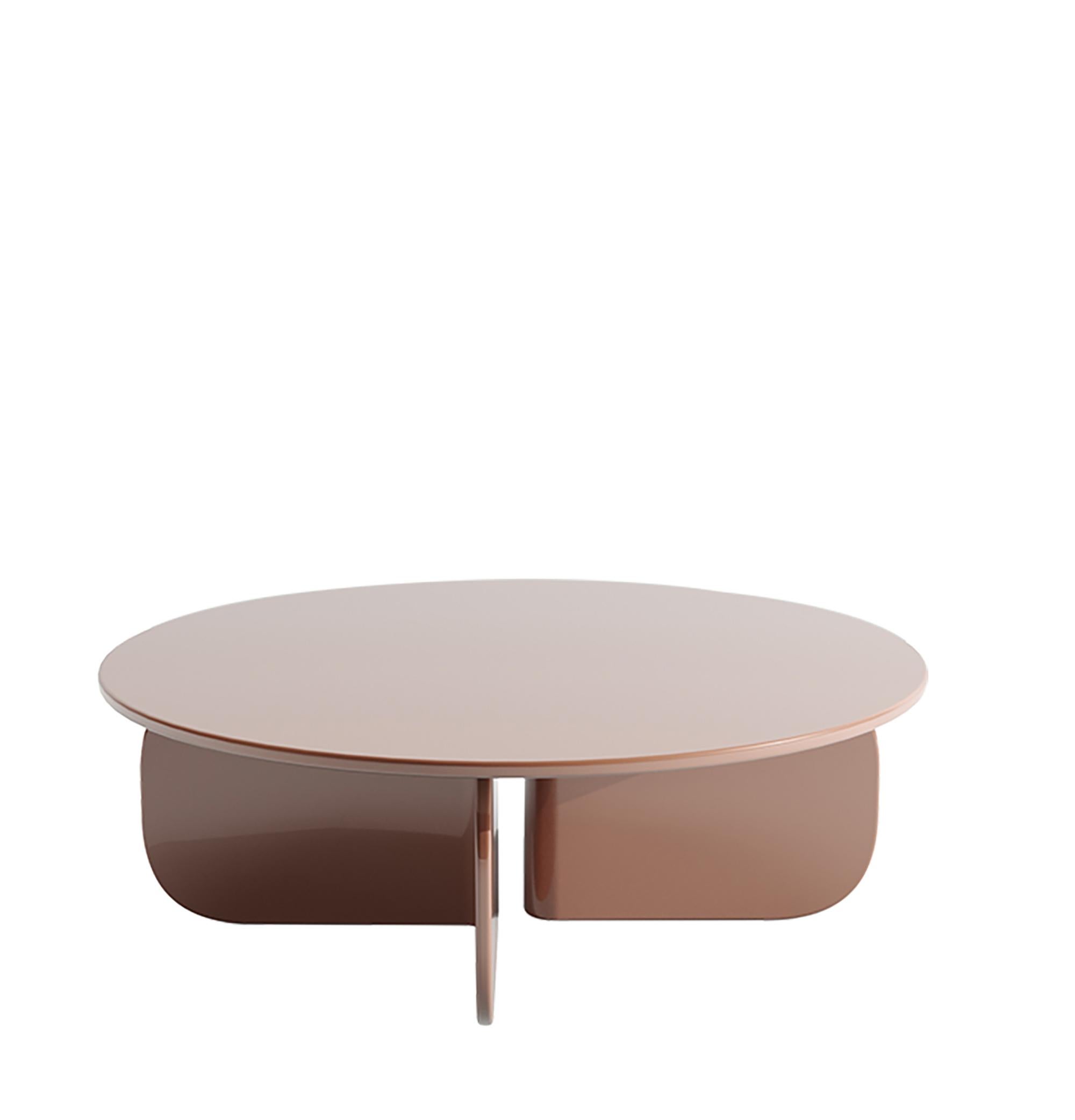 Mesa de centro Mas terracota lacada brillante by Hermhaus