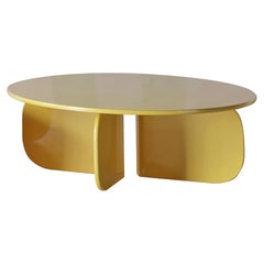 Tavolino Mas laccato lucido giallo di Hermhaus