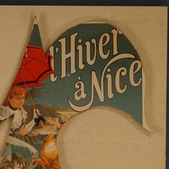 L'Hiver à Nice - Mischtechnik, 105x75 cm, gerahmt