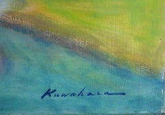 Village near the bridge - Original oil on canvas, Signed