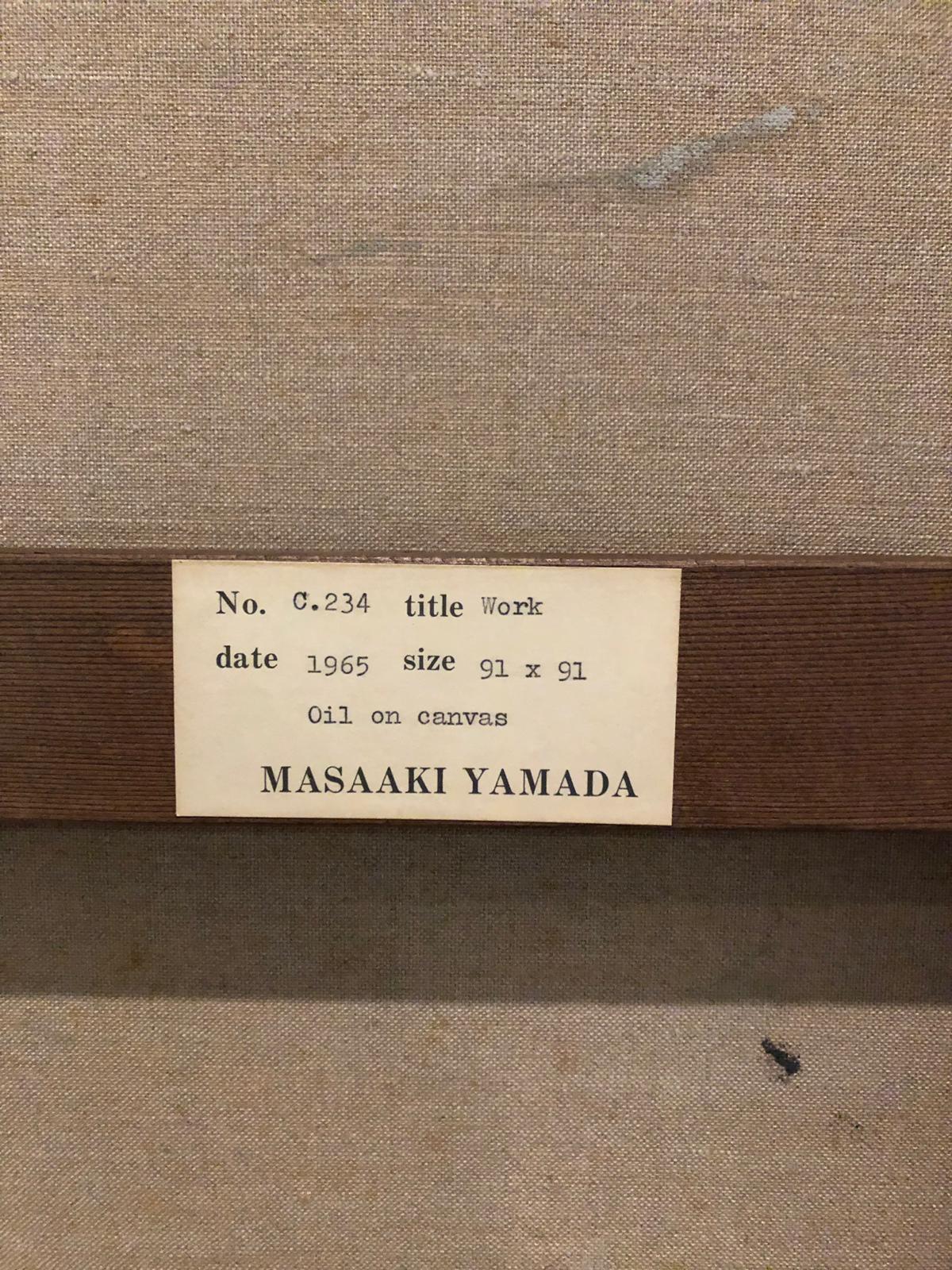 Werk C.234, 1965, Öl auf Leinwand, abstraktes Gemälde von Masaaki Yamada. im Angebot 7