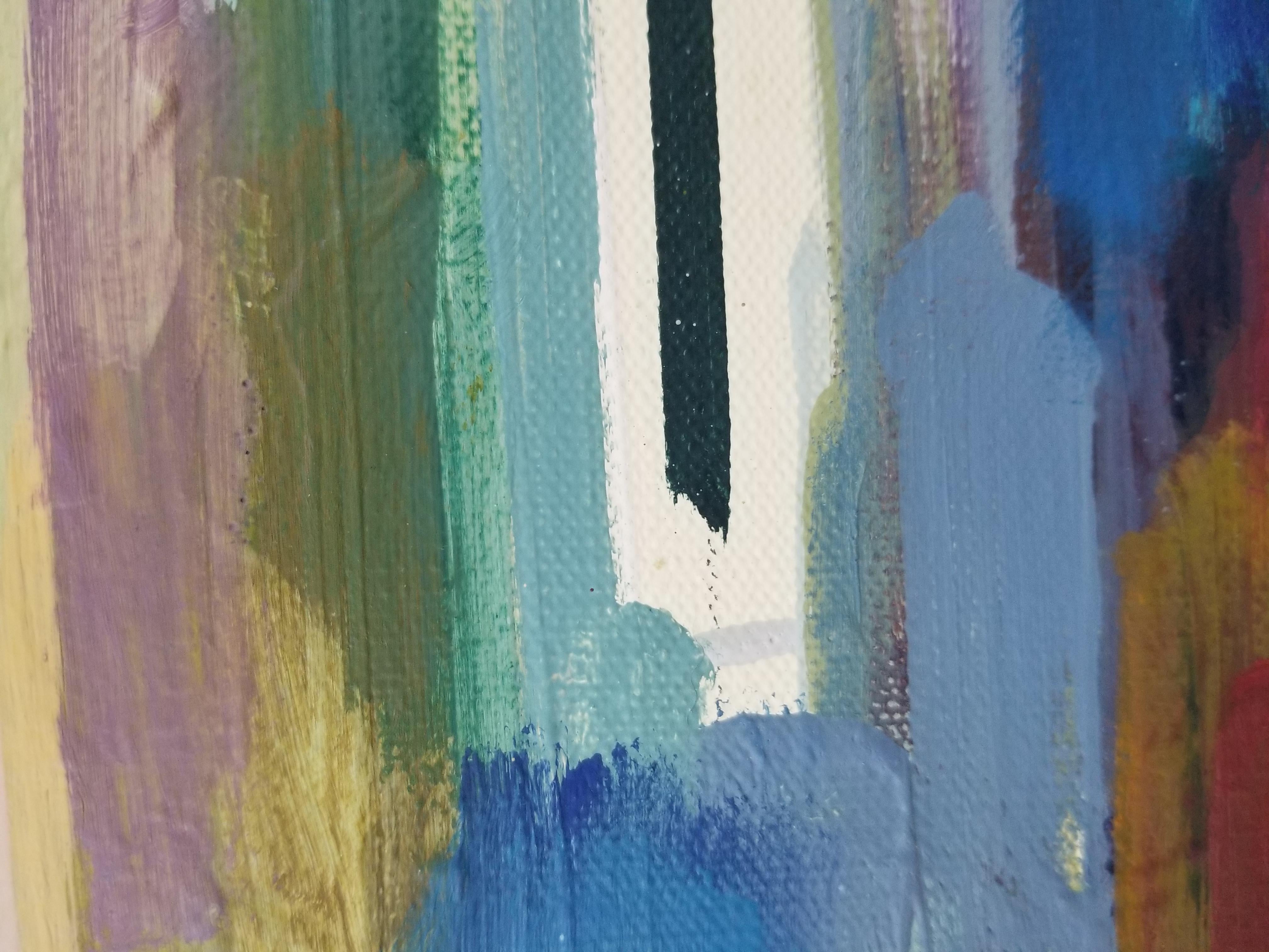 Obra F.36, 1990, pintura abstracta al óleo sobre lienzo de Masaaki Yamada en venta 9
