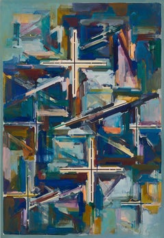 Obra F.36, 1990, pintura abstracta al óleo sobre lienzo de Masaaki Yamada