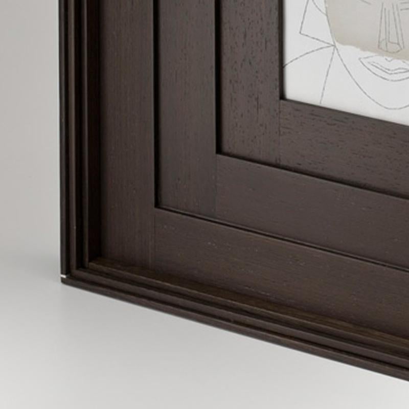 Marco de fotos Masaccio de diseño contemporáneo en wengé y hueso de Giordano Viganò Minimalista en venta