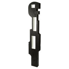 Masai 0.3, black & white tulip wood abstract figurative artwork by Donald Baugh