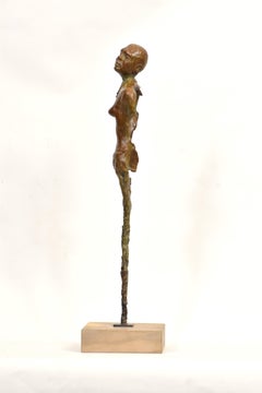 Masai-Mädchen – afrikanische Bronzeskulptur