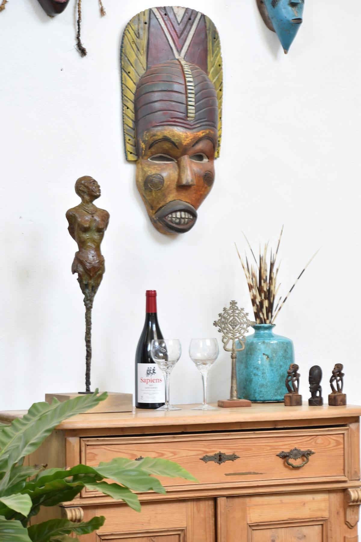 Calco Ragazza Masai - Scultura africana in bronzo in vendita