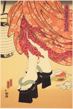 Masami Teraoka „McDonald's Hamburgers Invading Japan“ Limitierter signierter Druck