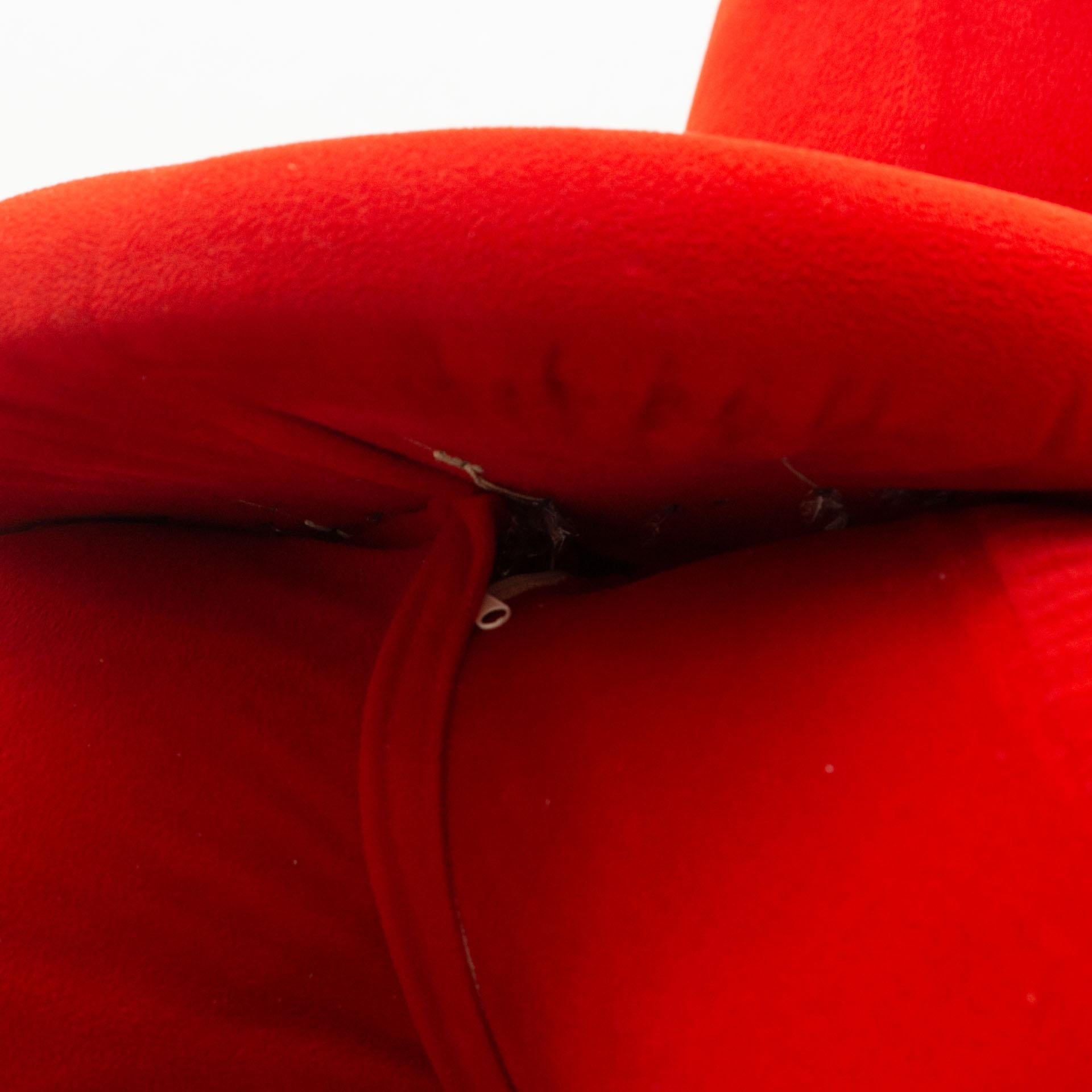 Fabric Masanori Umeda Getsuen Lily Red Easy Chair, circa 1990 For Sale