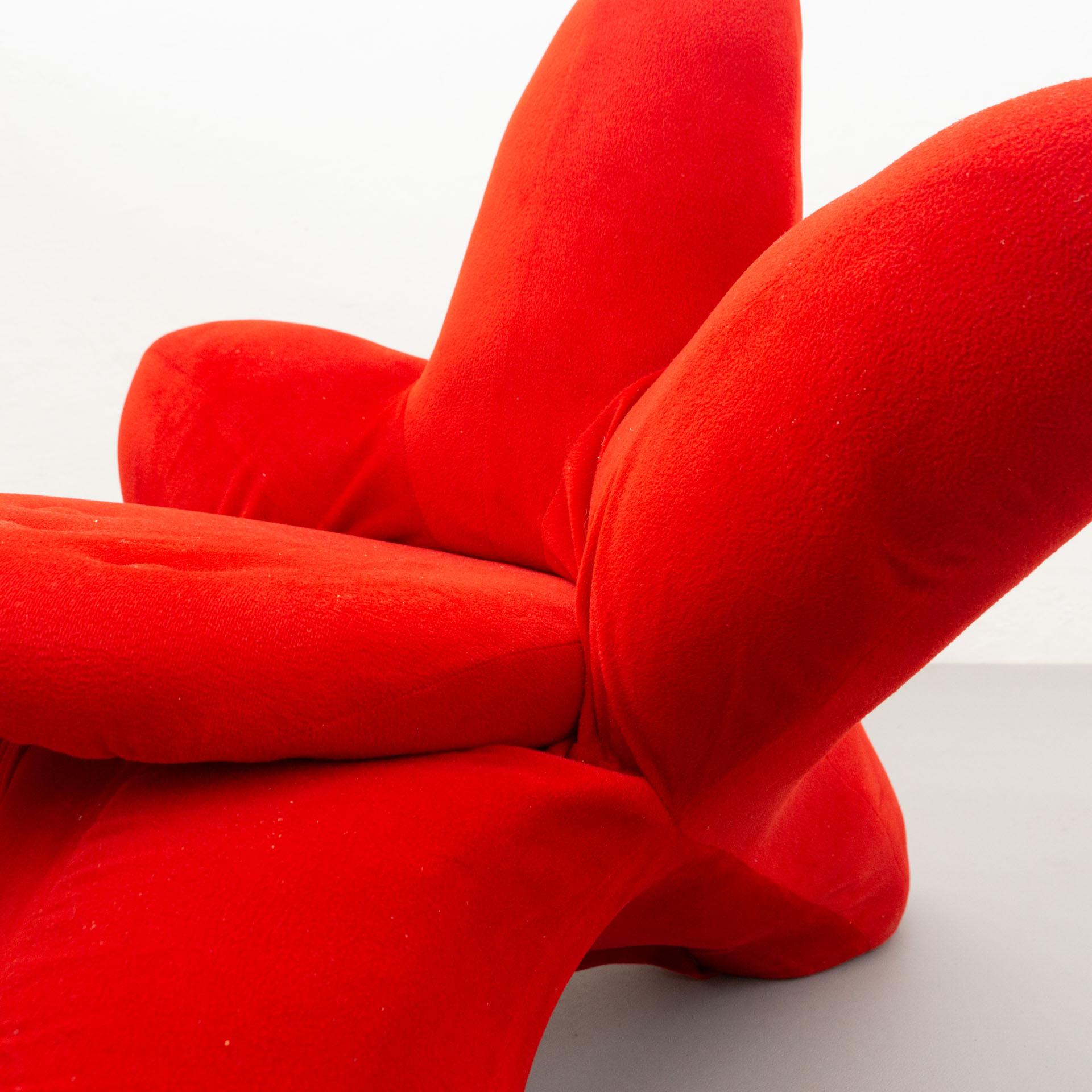 Masanori Umeda Getsuen Lily Red Easy Chair, circa 1990 1