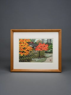 Masao Ido – “Kōetsu-ji” Kyoto, rare signed Japanese woodblock print