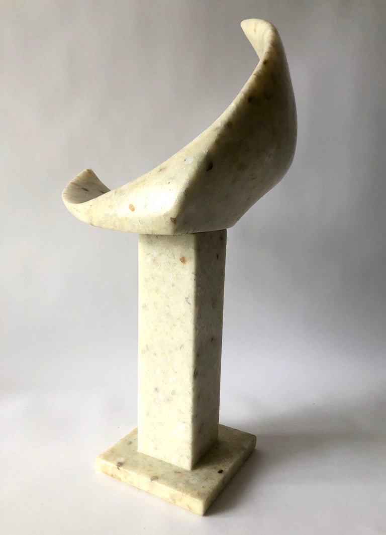 Masatoyo Kishi Kuki Japanese Abstract Modernist Cast Stone Sculpture