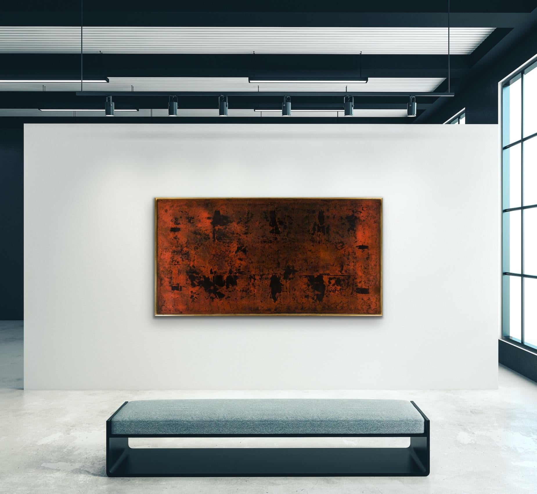 Grande peinture à l'huile expressionniste abstraite japonaise/américaine MASATOYO KISHI, 1966 11