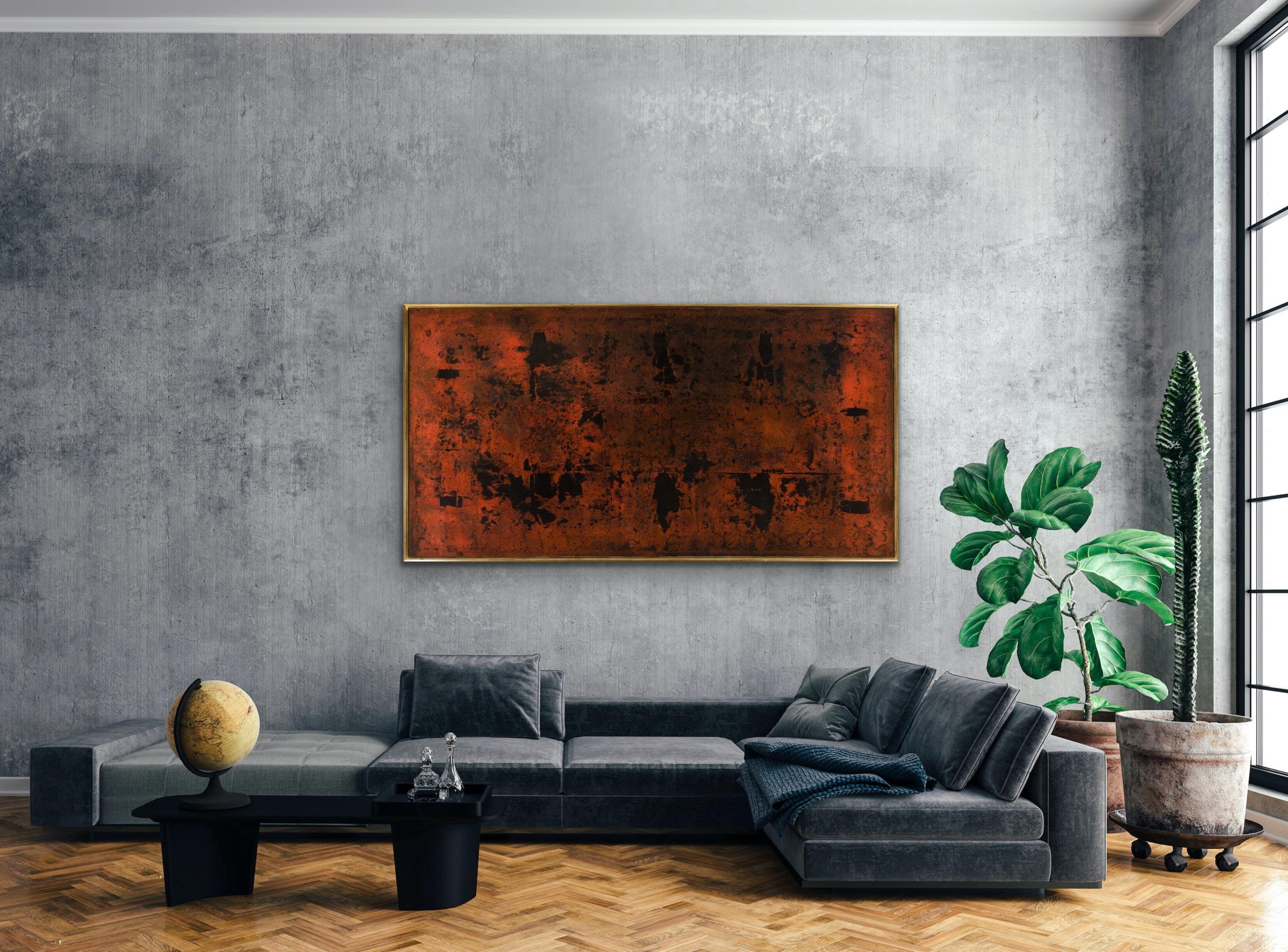 Grande peinture à l'huile expressionniste abstraite japonaise/américaine MASATOYO KISHI, 1966 12