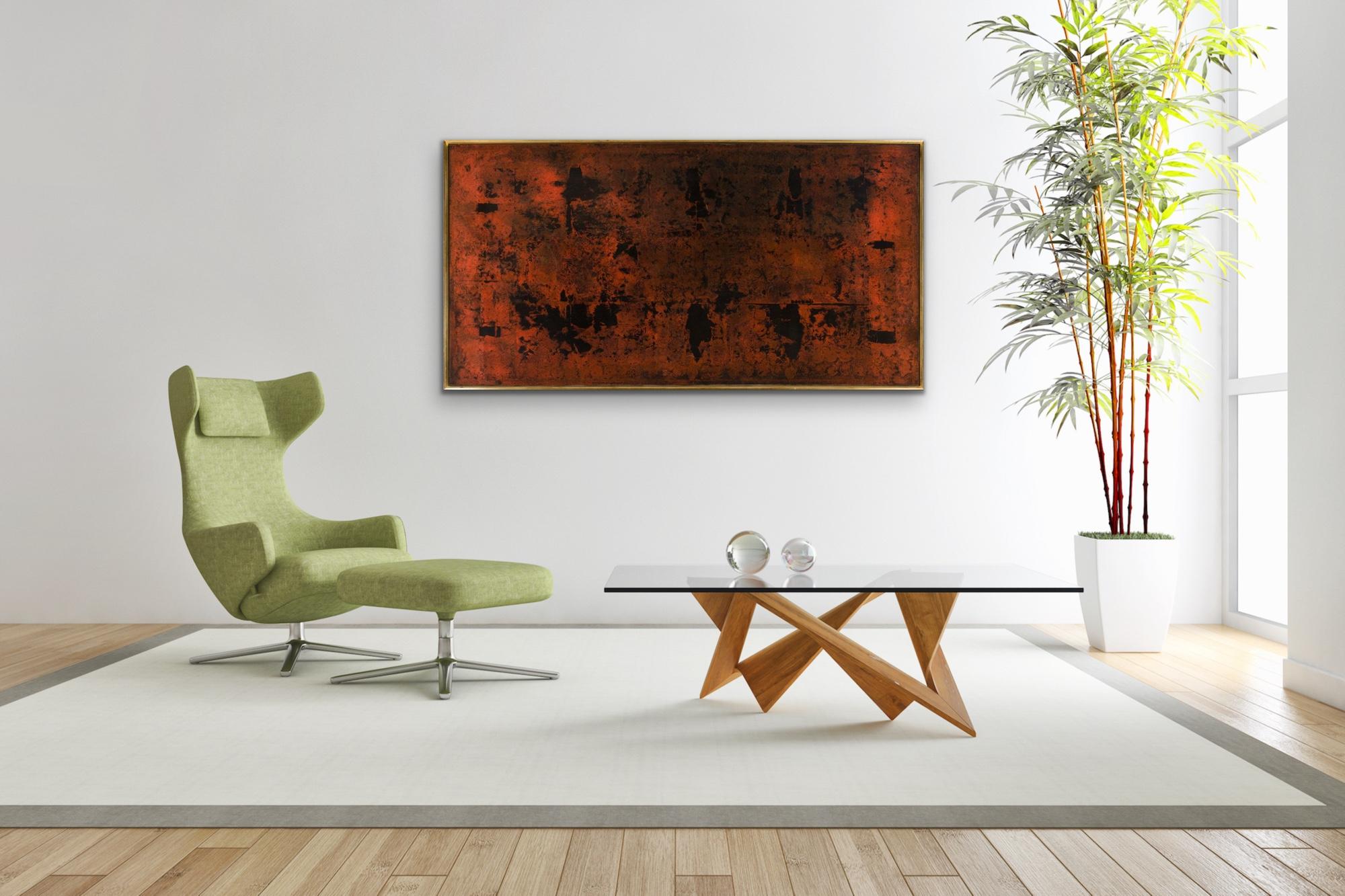 Grande peinture à l'huile expressionniste abstraite japonaise/américaine MASATOYO KISHI, 1966 4