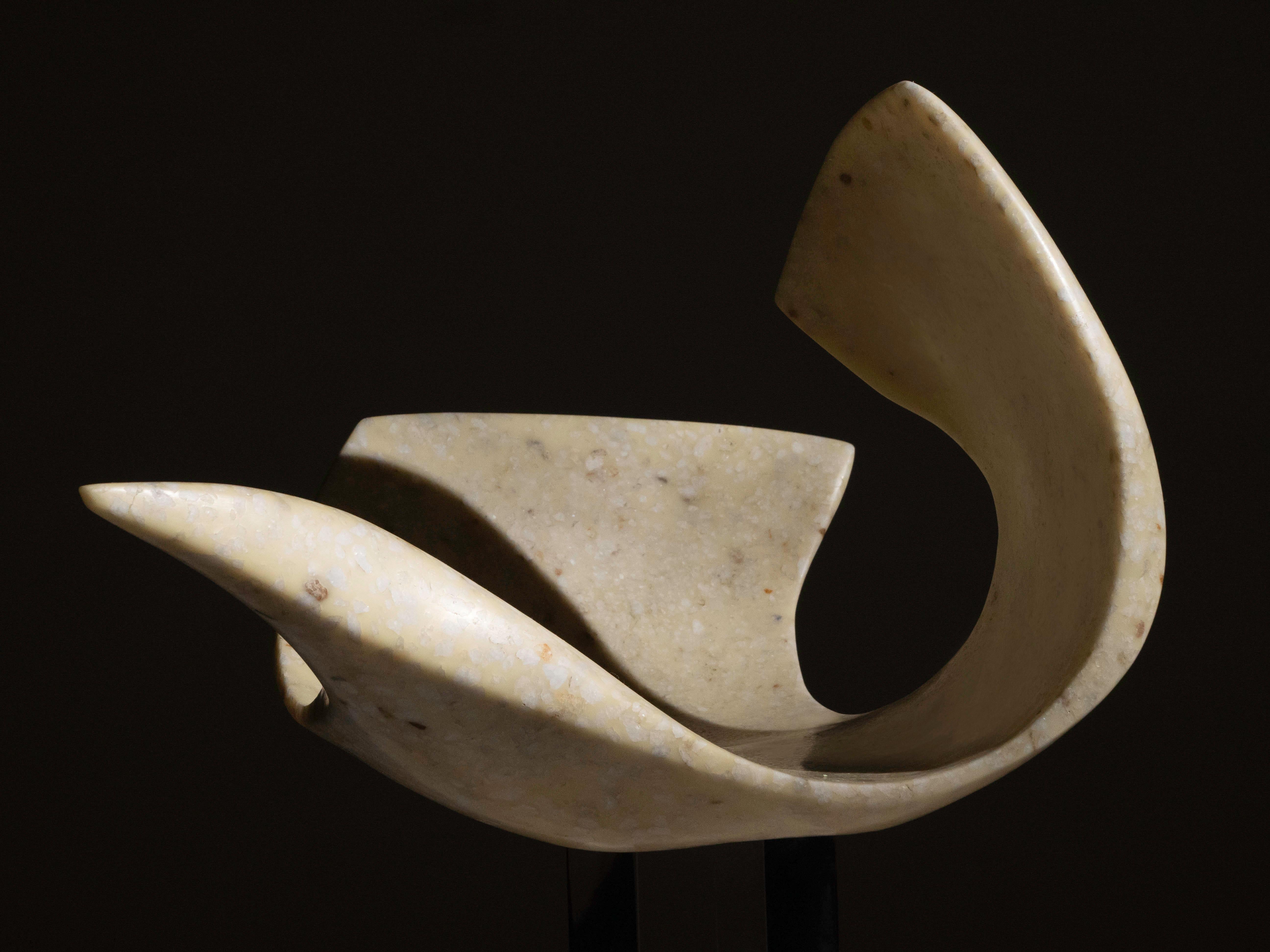 Japanese Masatoyo Kuki Kishi Abstract Modernist Bird Sculpture, 1970's For Sale