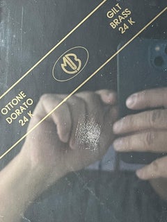 Cadre photo Mascagni en laiton doré 24 carats, design italien, 1970