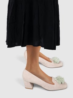 Mascaró Beige Suede Tassel Pumps Size IT 40