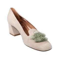 Mascaró Beige Suede Tassel Pumps Size IT 40 Mascaró Beige Suede Tassel Pumps Size IT 40
