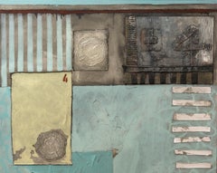 Level 4 - Abstract Painting, 21st Century, Blue, Oil on canvas, Pastel Colors