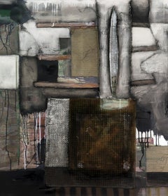 Next Generation 3 - Pintura Abstracta, Gris, Negro, Pintura al Óleo, Siglo XXI