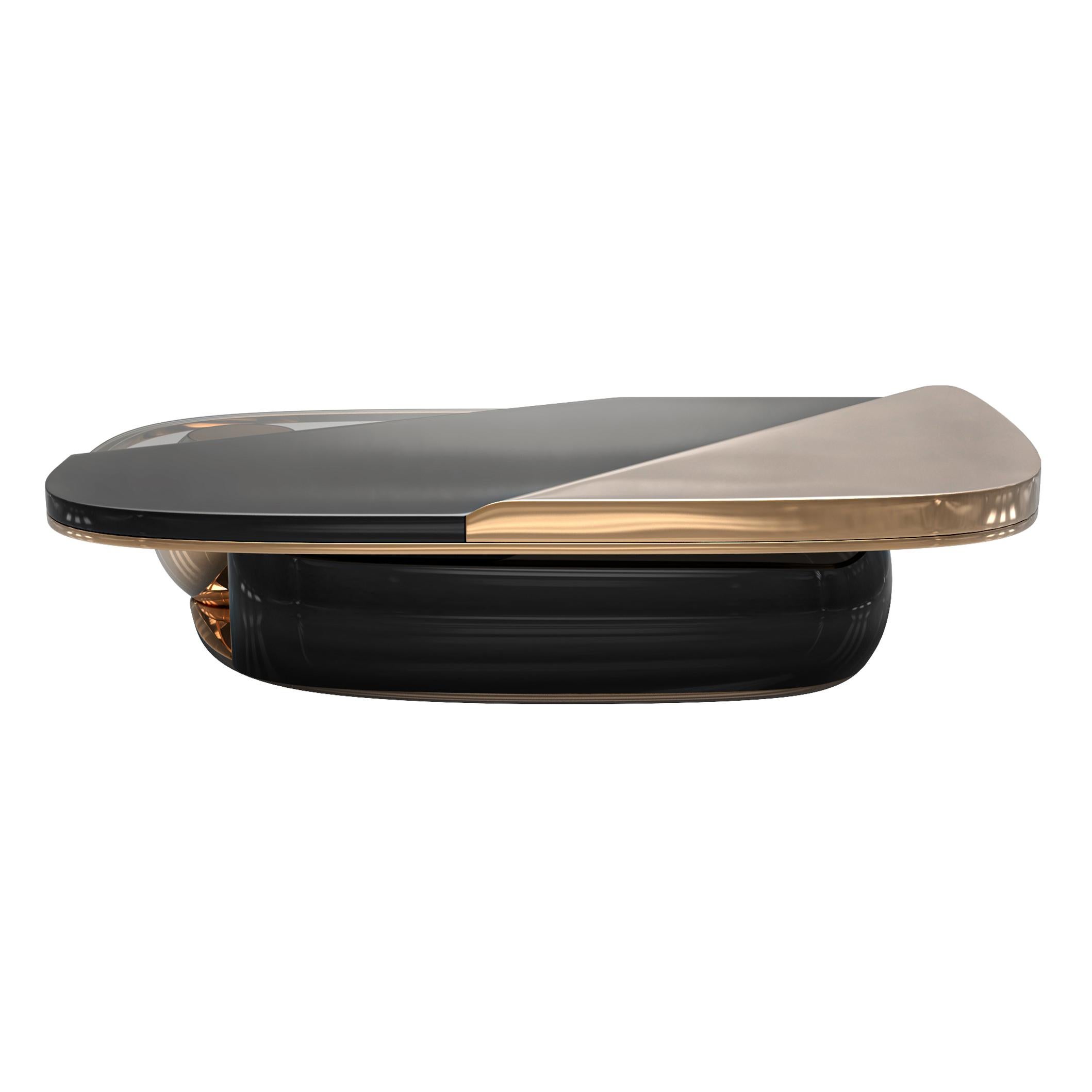 XXIe siècle et contemporain Table basse Maschera en bronze, acier inoxydable, faite à la main, Istanbul en vente