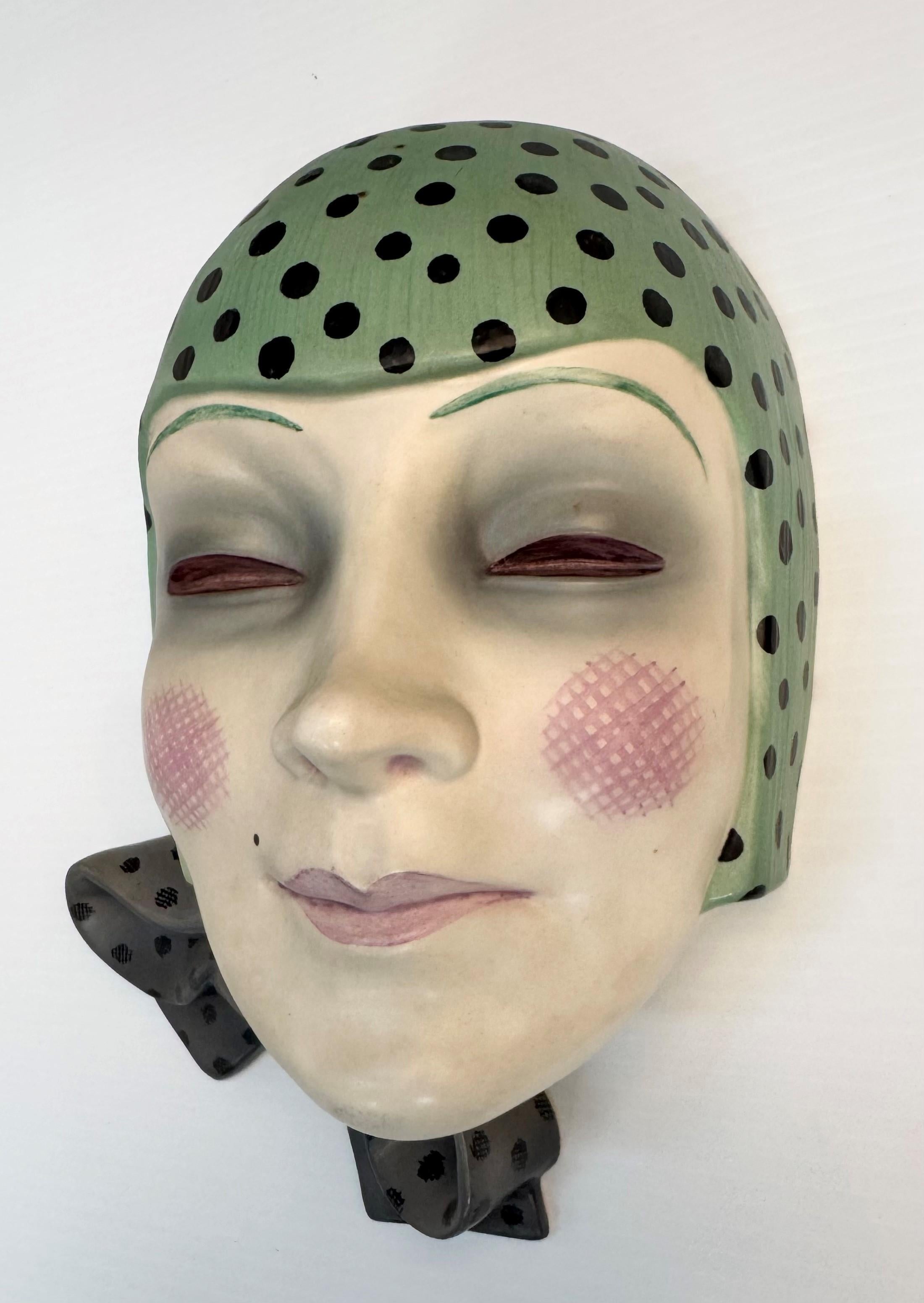 „Maschera con Nodo“ Lenci-Wandmaske, Elena Konig Scavini, Elena Konig (Art déco) im Angebot