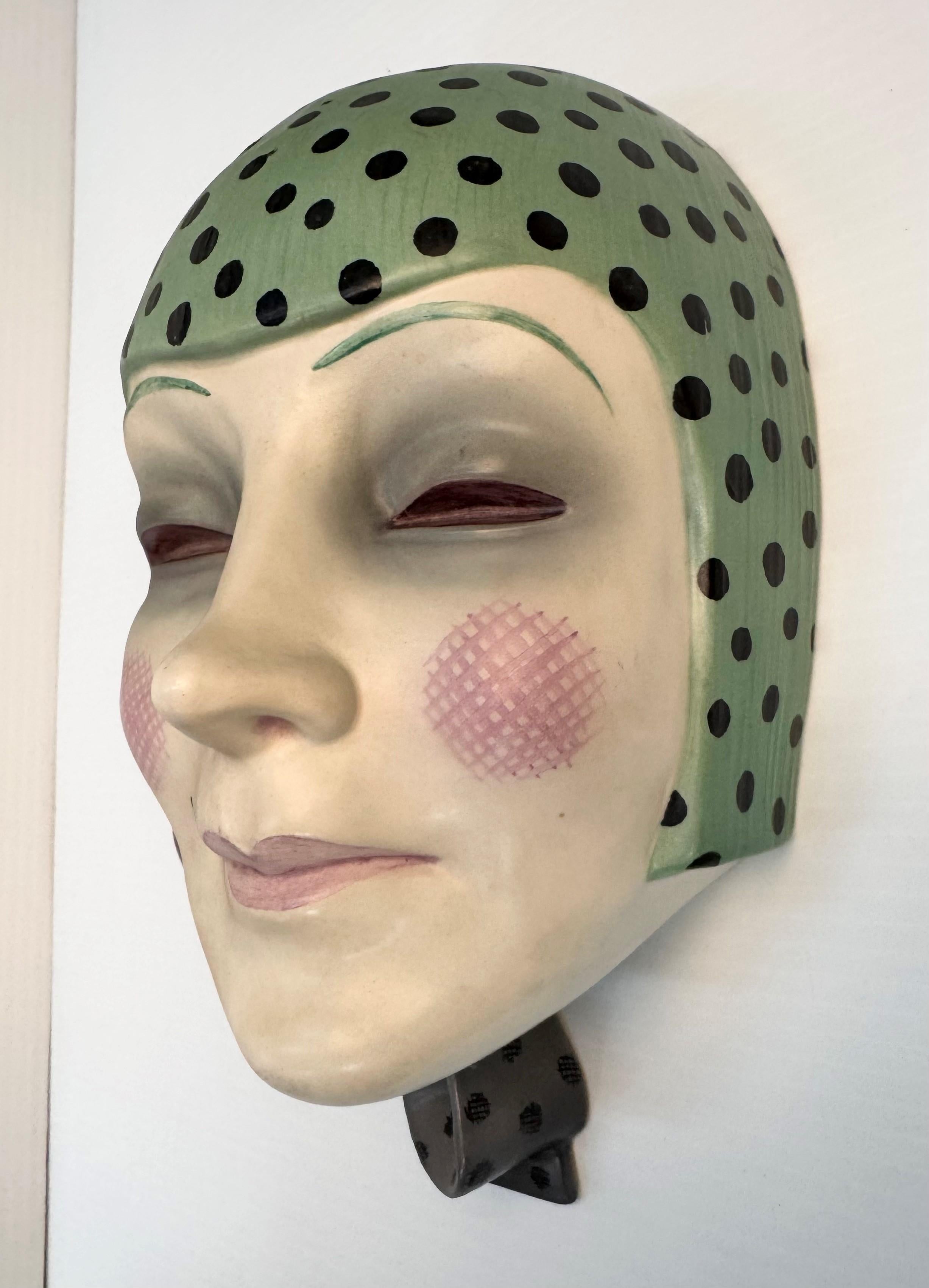 „Maschera con Nodo“ Lenci-Wandmaske, Elena Konig Scavini, Elena Konig (Italienisch) im Angebot